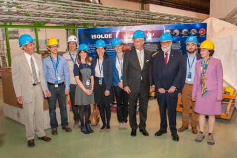 The King of Belgium visits ISOLDE 21st May 2014