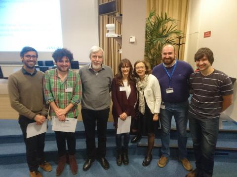 The CERN Director General, Rolf Heuer, presenting the prizes for the ISOLDE Workshop 2015 Best Young Speaker and Best Poster sponsored by CAEN