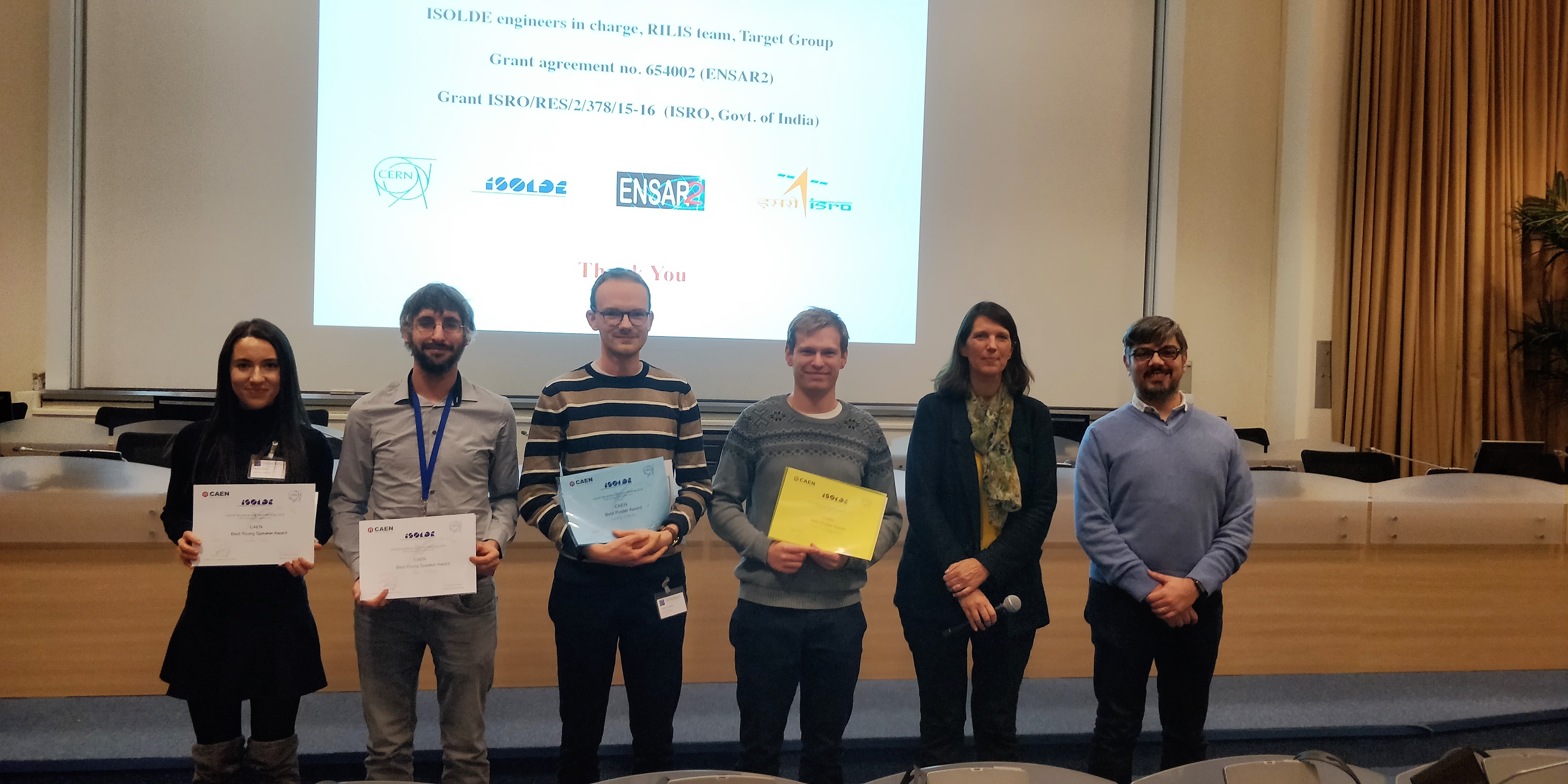 Prize Winners at ISOLDE Workshop 2019